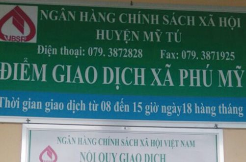 Giao dịch tại xã chỉ một ngày cố định trong tháng